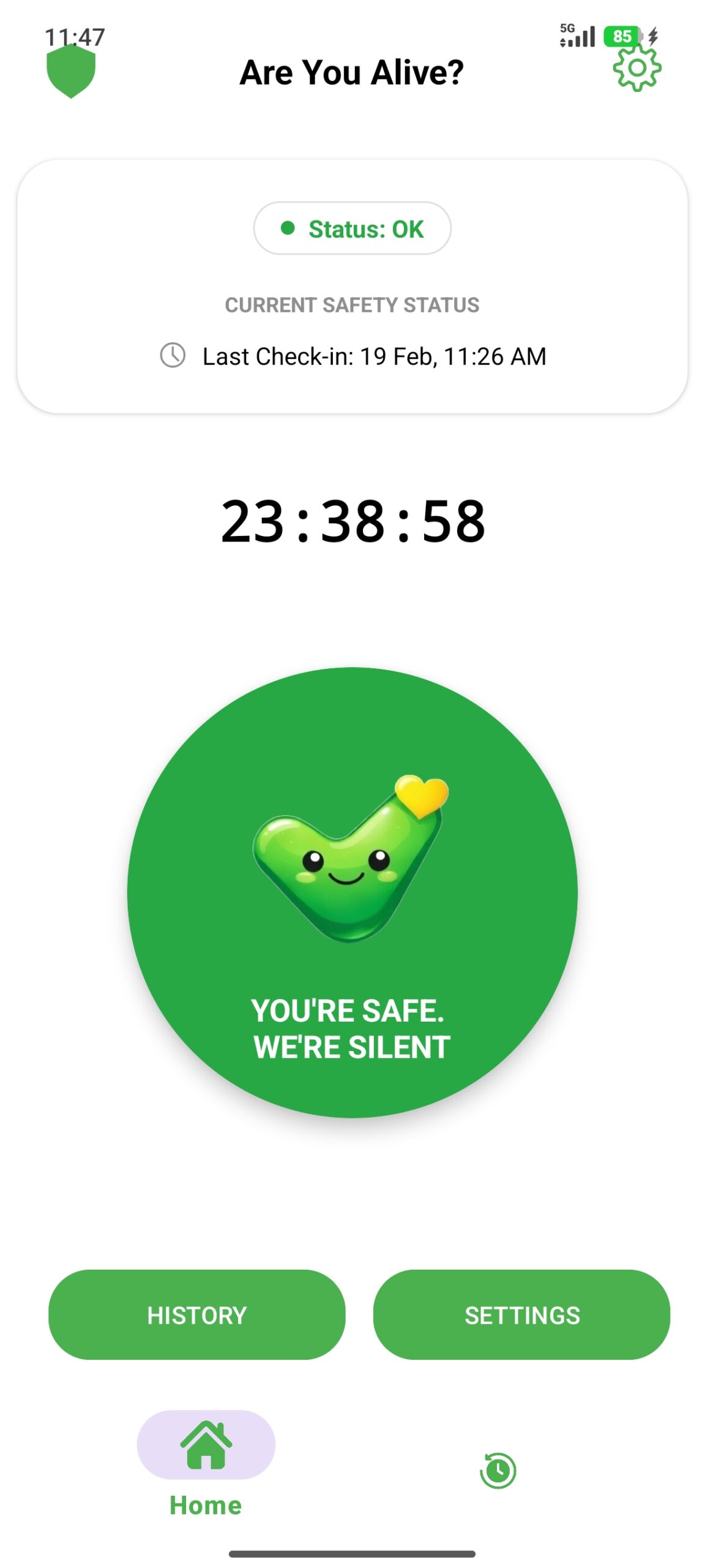 Are You Alive App Screenshot